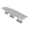 Skutchi Designs 45 in W, 165.75 in L, 29 in H, Engineered Wood Top, Grey HAR-HEX.IR-46x168-DOU-XD01 - alternate 1